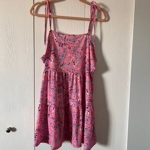 Pink Floral Tiered Tank